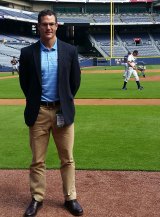 Dr. Verioti on the baseball field.